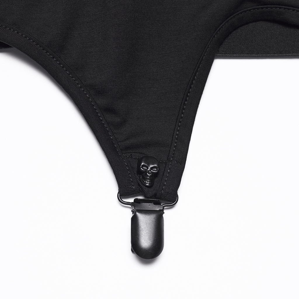 PUNK RAVE Women's Gothic Adjustable Strap Cutout Tank Top