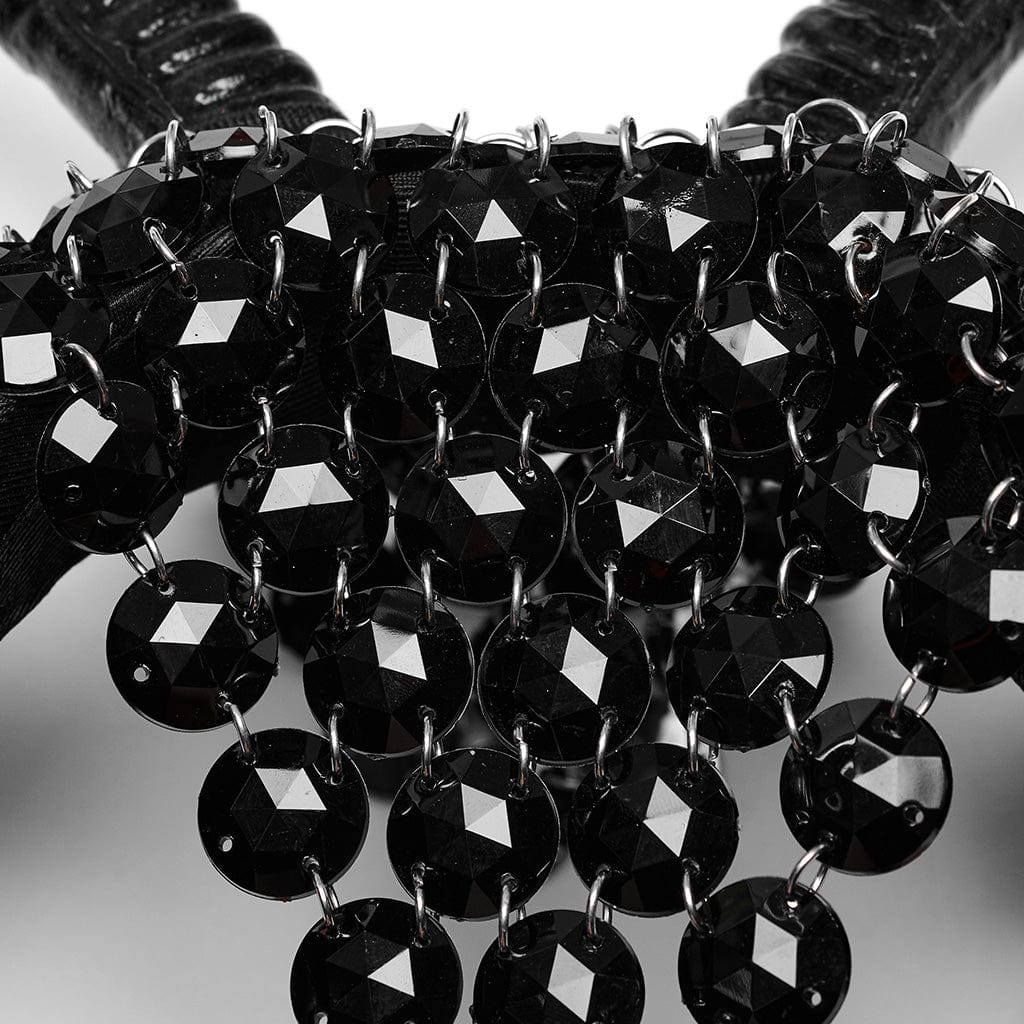 PUNK RAVE Women's Gothic Demon Horn Headwear