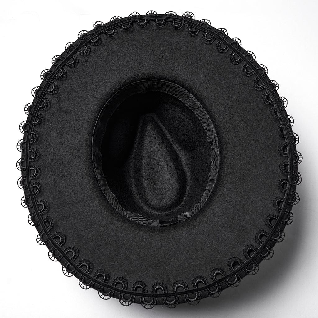 PUNK RAVE Women's Gothic Dragon Bone Rivet Hat