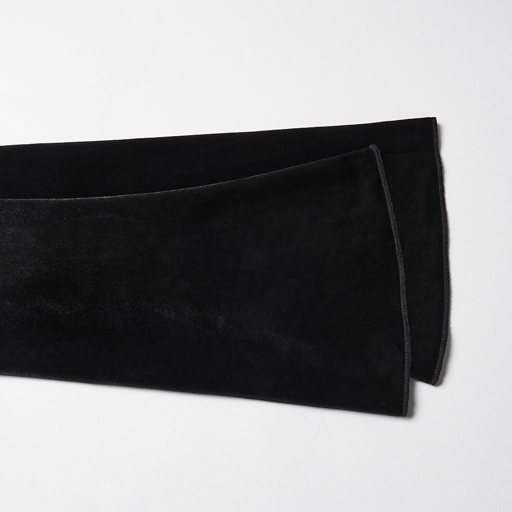 PUNK RAVE Women's Gothic Floral Crochet Cutout Velvet Long Sleeved Top