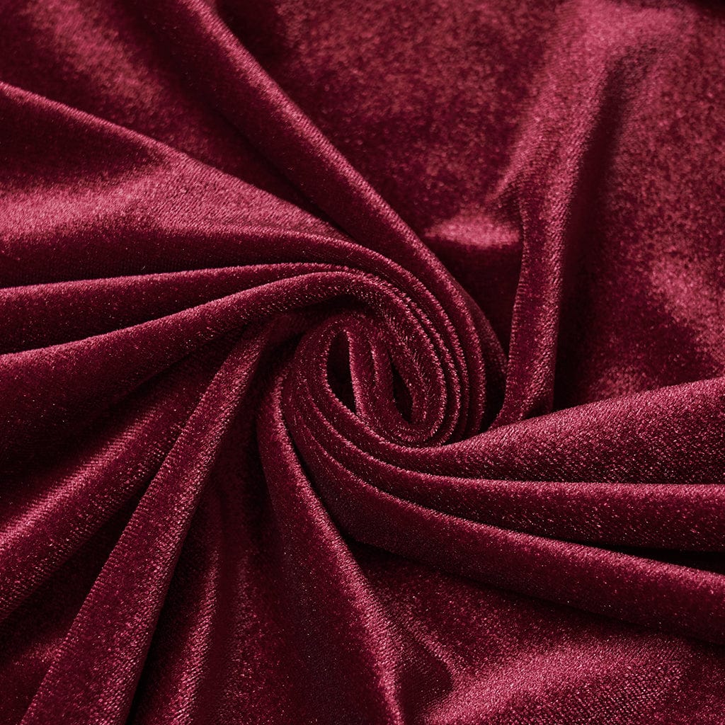 PUNK RAVE Women's Gothic Floral Embroidered Diamante Velvet Cloak Red