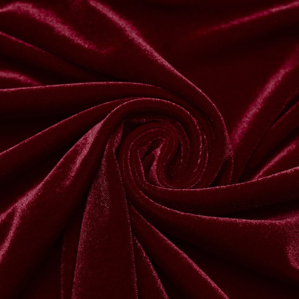 PUNK RAVE Women's Gothic Floral Embroidered Irregular Fishtail Skirt Red