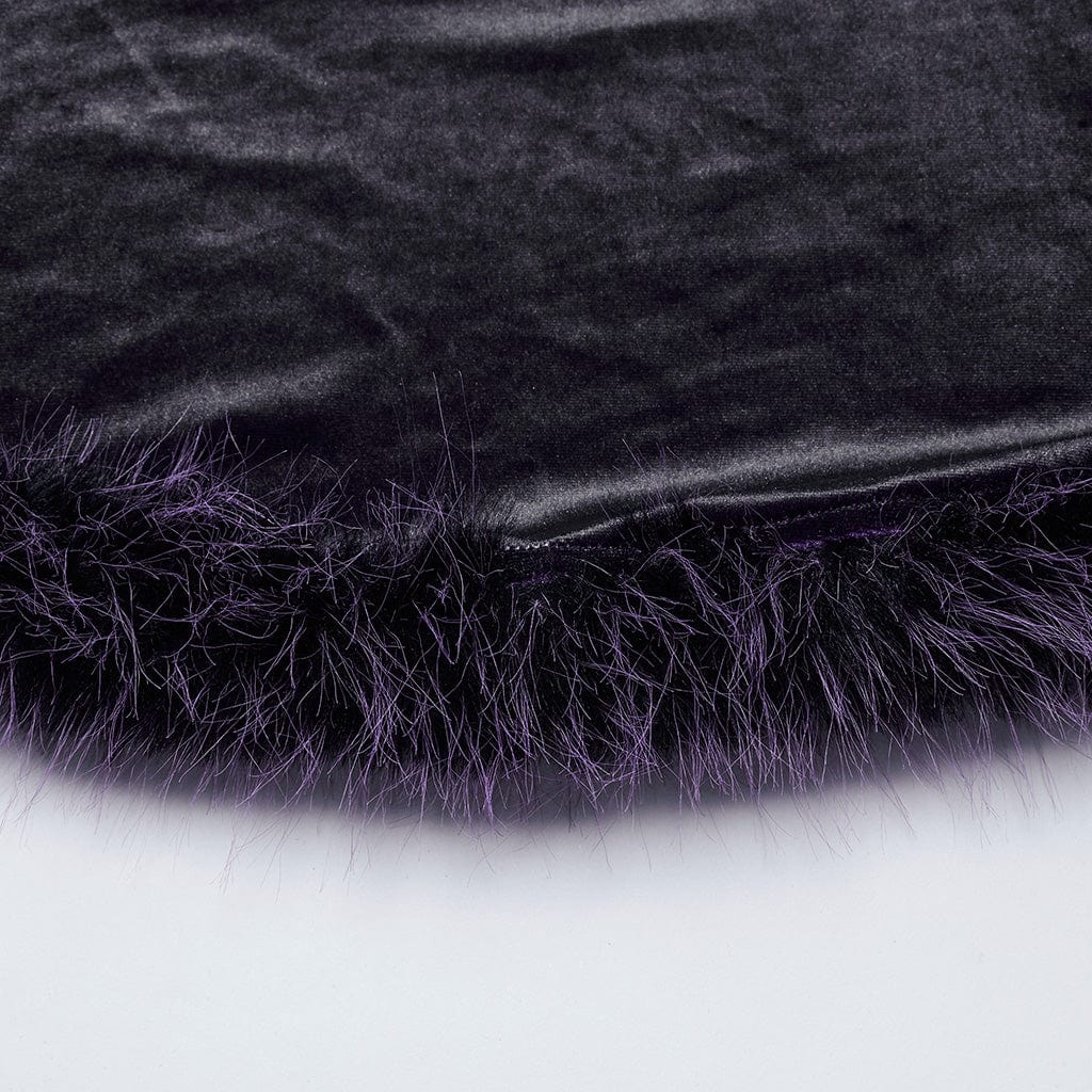 PUNK RAVE Women's Gothic Gradient Velvet Dress Purple