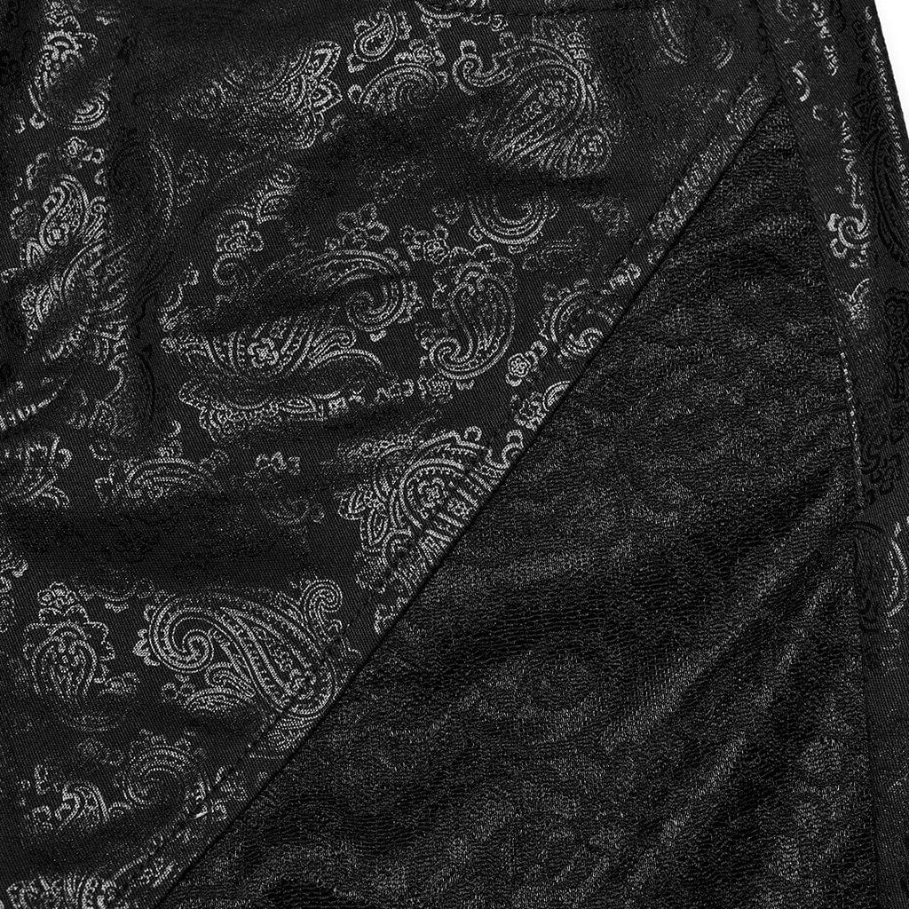 PUNK RAVE Women's Gothic Lace Lace-Up Leggings