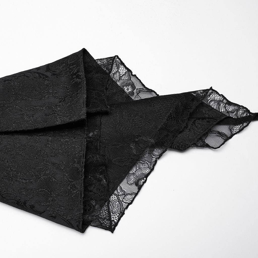 PUNK RAVE Women's Gothic Lapel Collar Flared Sleeved High/low Jacket