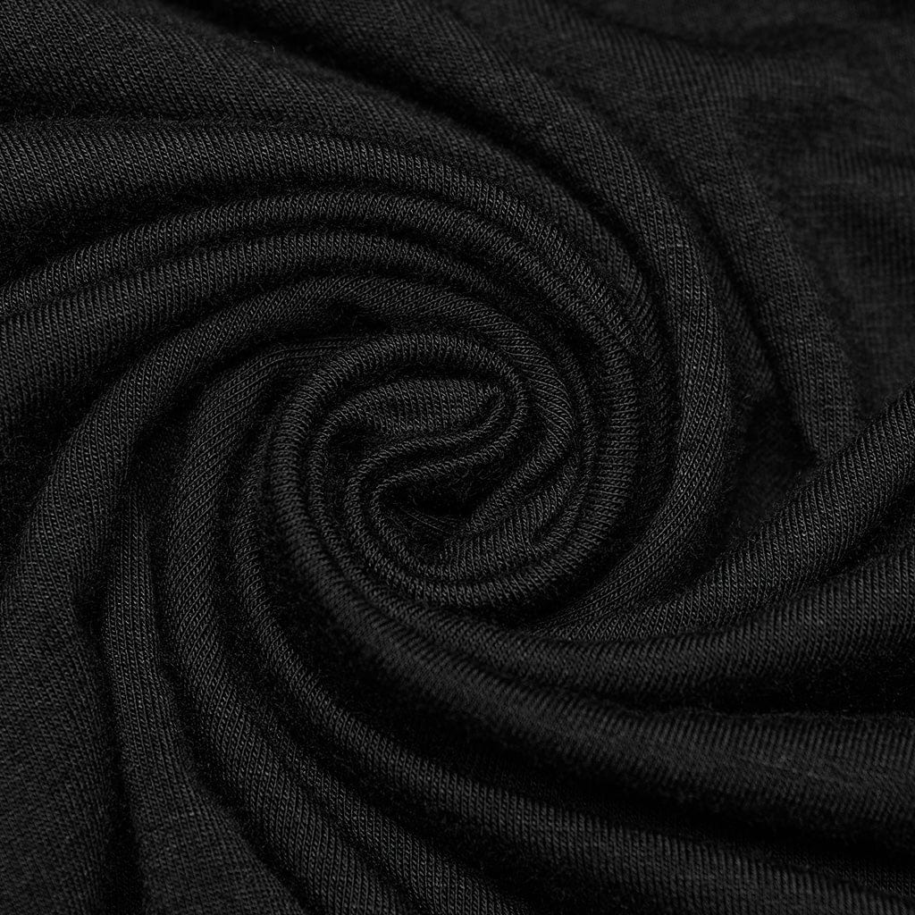 PUNK RAVE Women's Gothic Plunging Floral Embroidered Dress