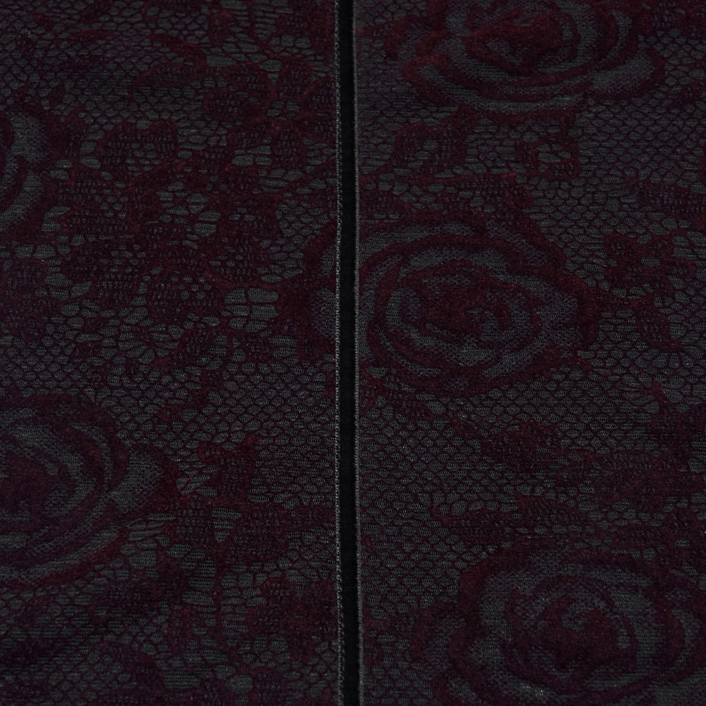 PUNK RAVE Women's Gothic Rose Jacquard Long Sleeve Top Red