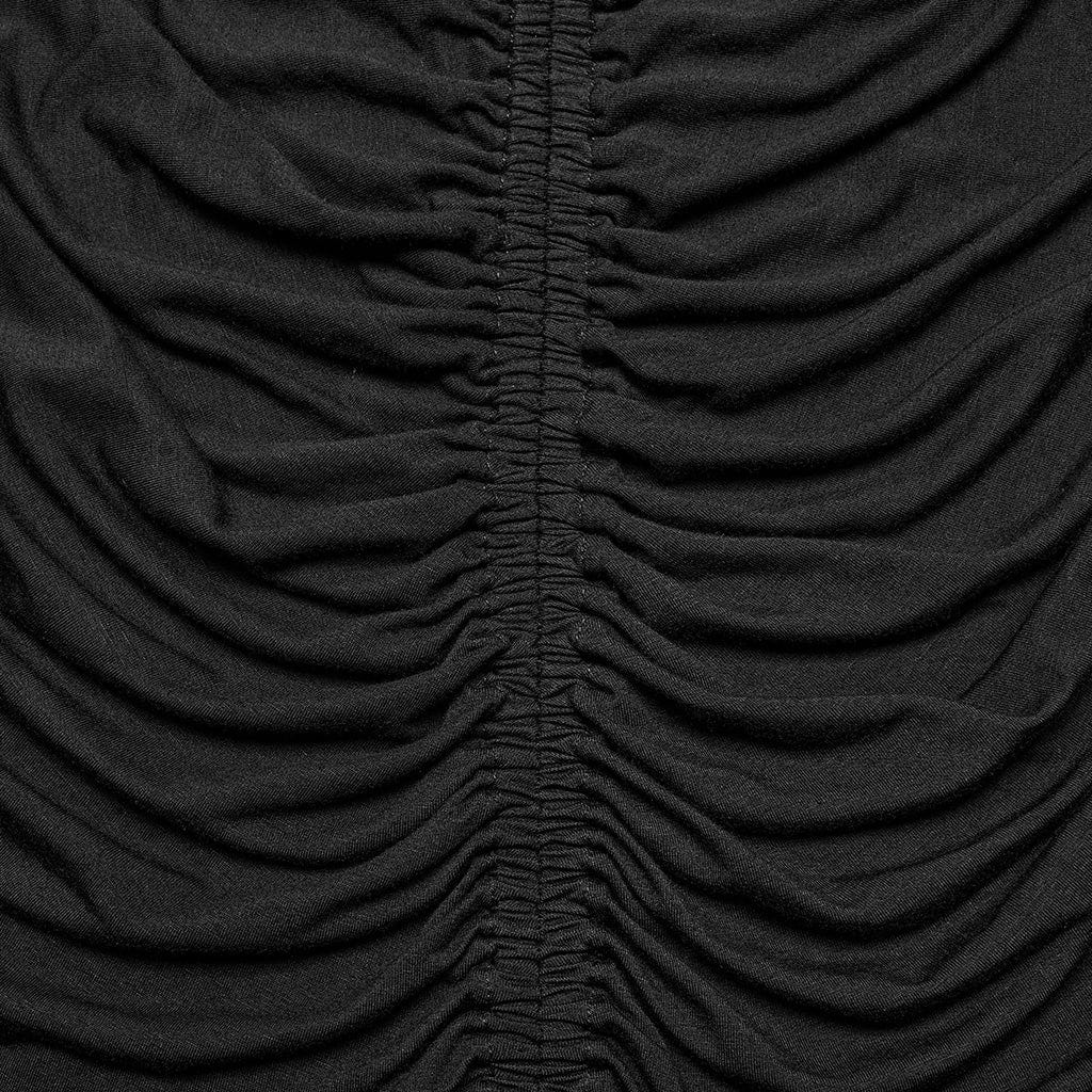 PUNK RAVE Women's Gothic Ruched Fishtail Skirt