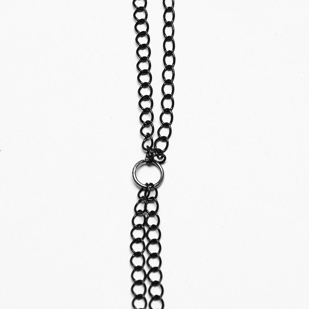 PUNK RAVE Women's Gothic Shell Beaded Chain Halterneck Harness