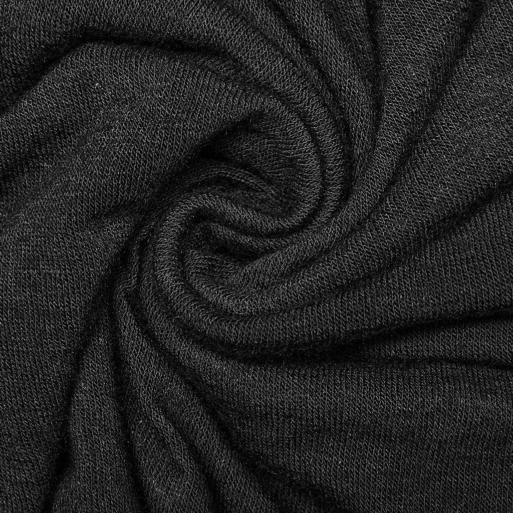 PUNK RAVE Women's Gothic Slash Shoulder Drawstring Shirt