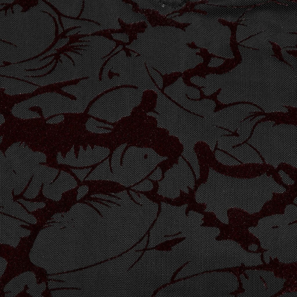 PUNK RAVE Women's Plus Size Gothic Plunging Bat Sleeved Black Red Witch Dress