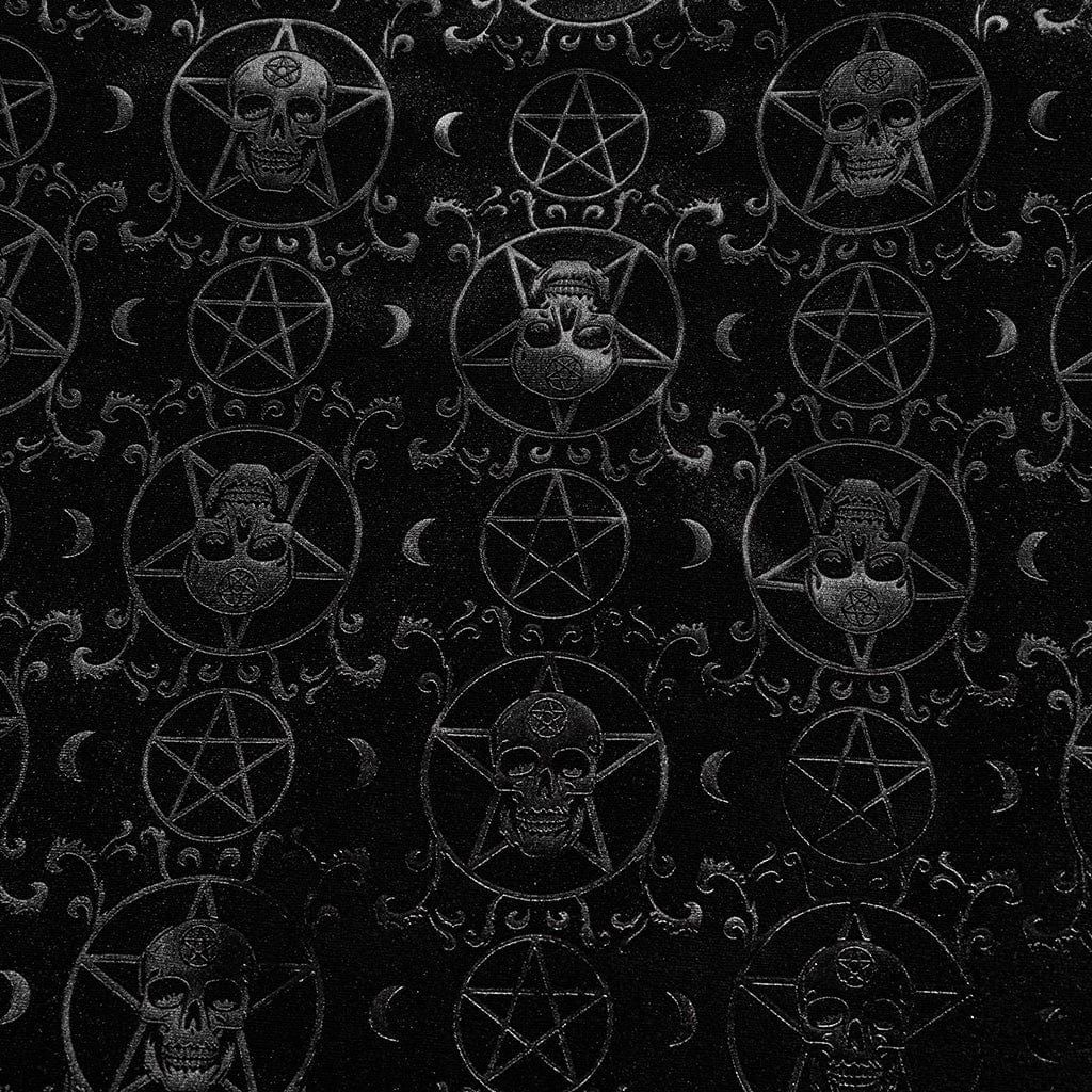 PUNK RAVE Women's Plus Size Gothic Star Tassels Velvet Cape