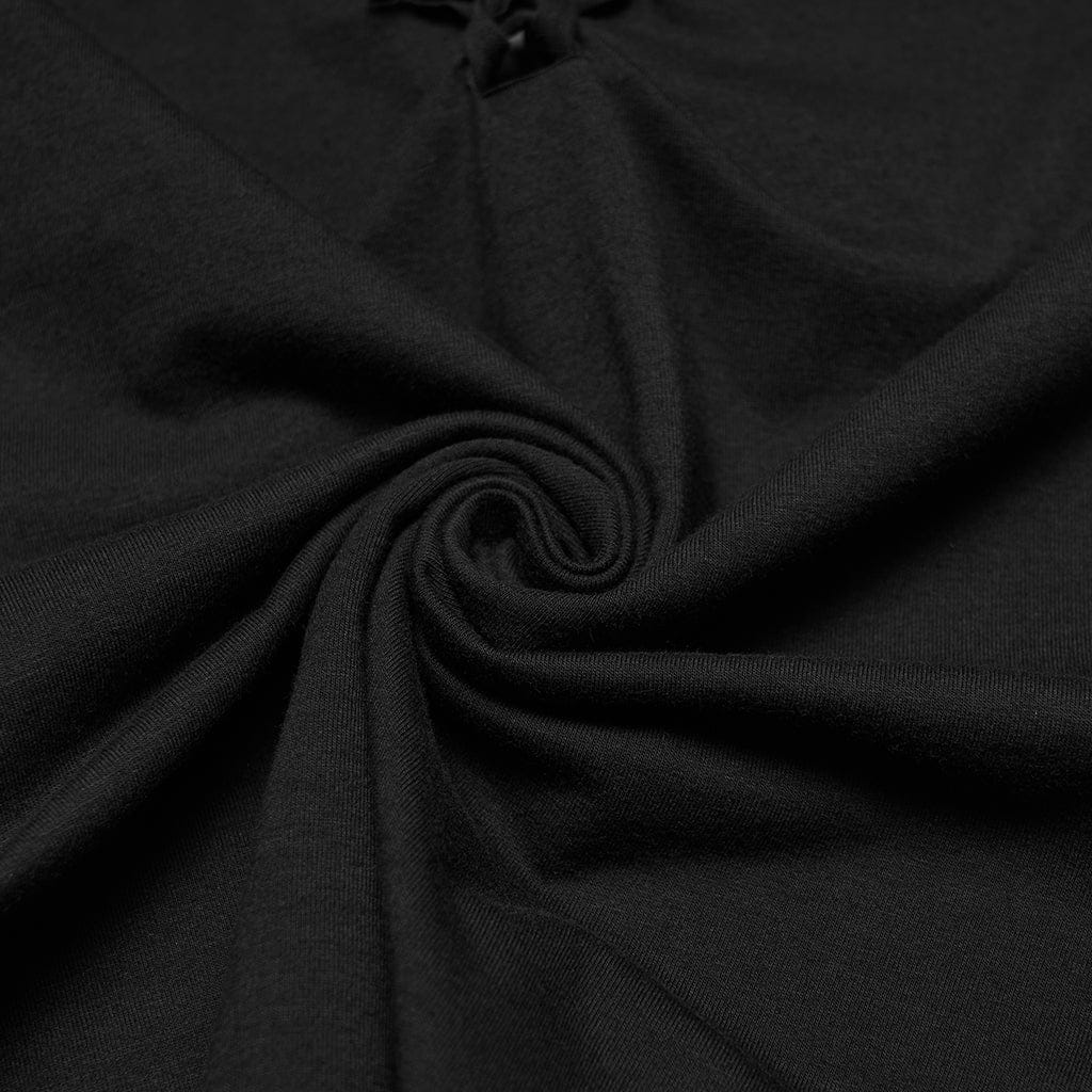 PUNK RAVE Women's Plus Size Punk Ripped Buckle Shirt