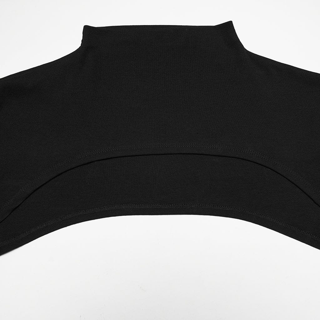 PUNK RAVE Women's Plus Size Punk Solid Color Cape