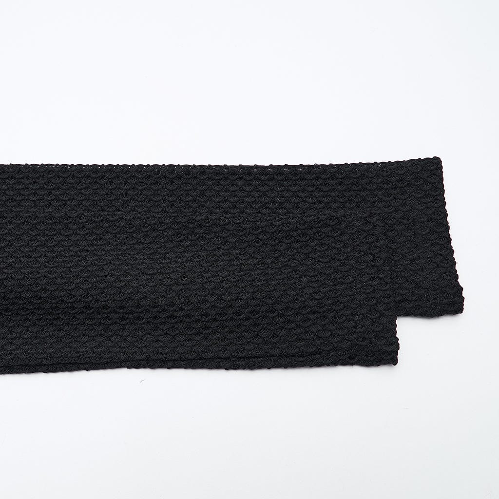 PUNK RAVE Women's Punk Buckle-up strap Mesh Splice Printed T-shirt Black-Grey