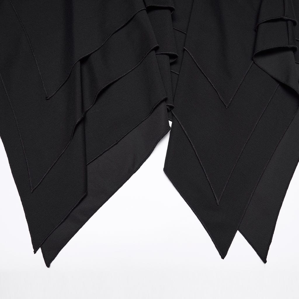 PUNK RAVE Women's Punk Irregular Layered Halterneck Dress