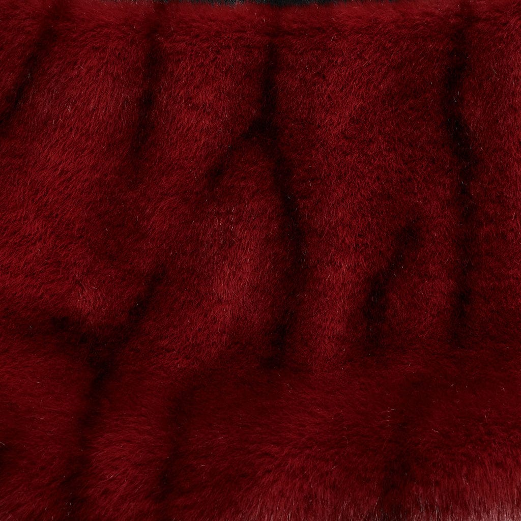 PUNK RAVE Women's Punk Lace-up Faux Fur Splice Faux Leather Skirt