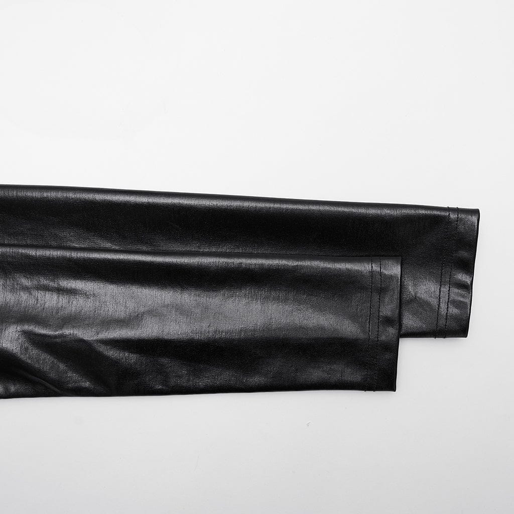 PUNK RAVE Women's Punk Lace-up Long Sleeved T-shirt