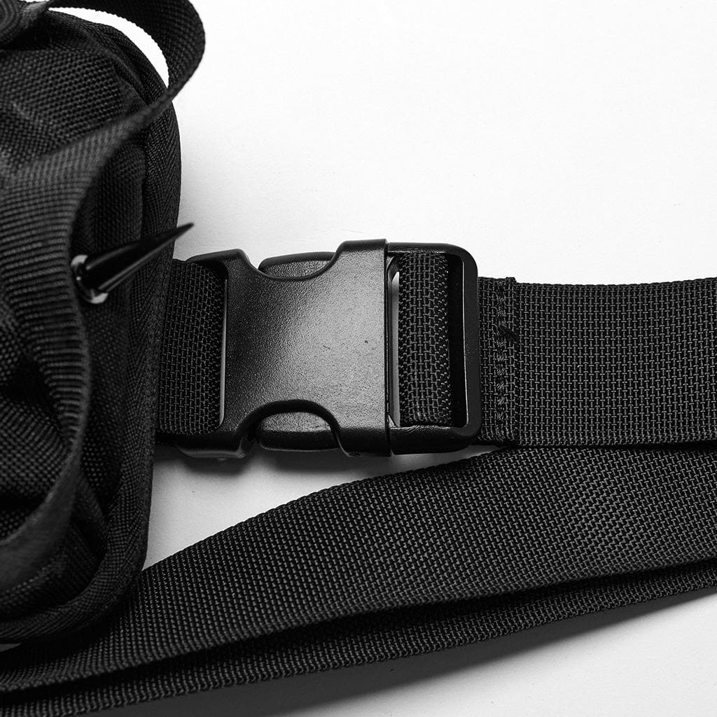 PUNK RAVE Women's Punk Military Style Rivets Shoulder Bag