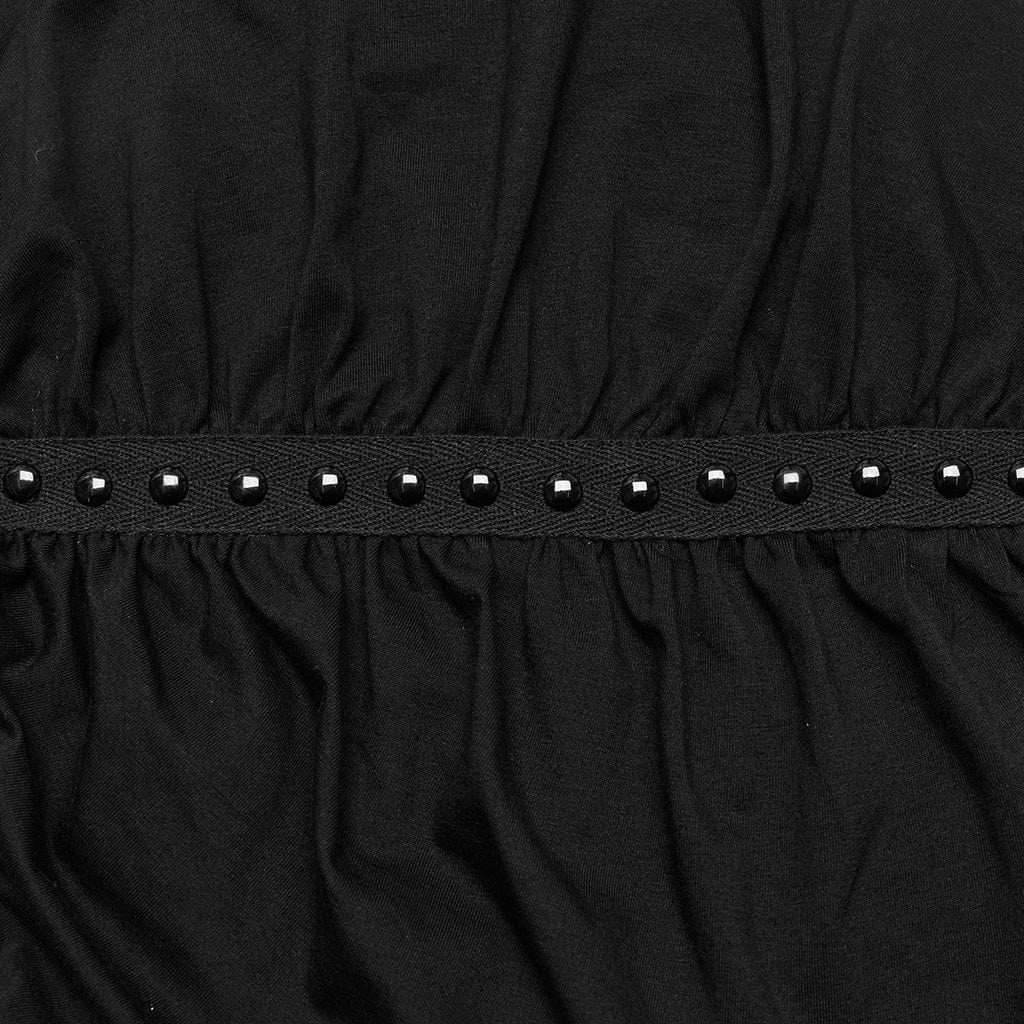 PUNK RAVE Women's Punk Ruched Beaded Pants