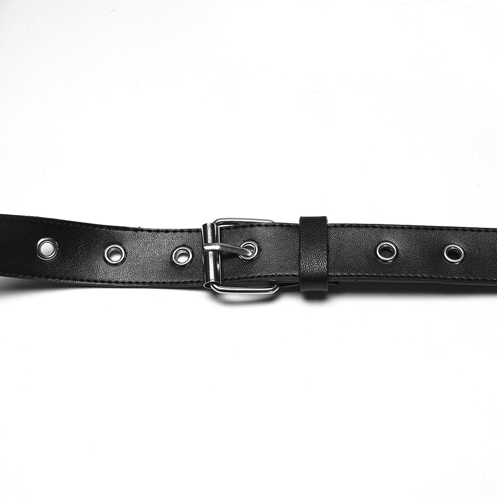 PUNK RAVE Women's Punk Skull Buckle-up Leg Harness