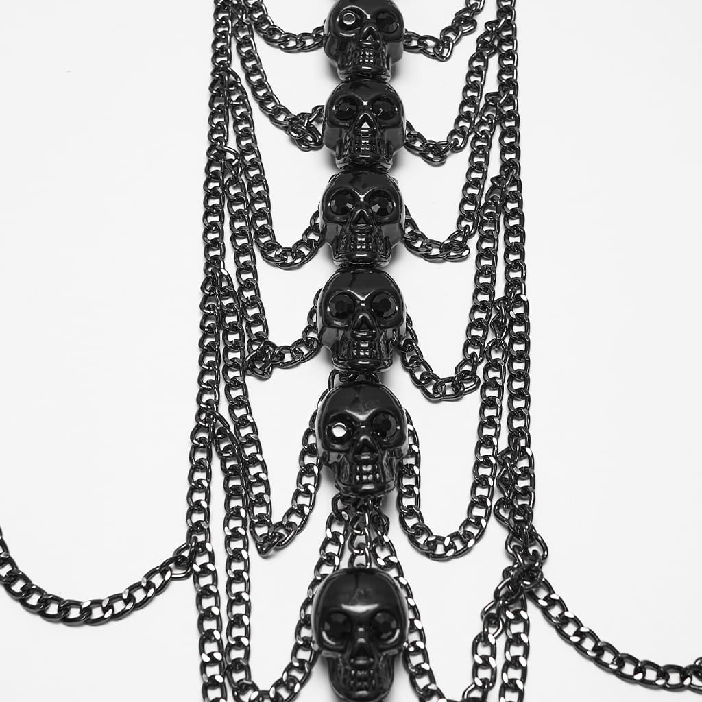PUNK RAVE Women's Punk Skull Chain Body Harness