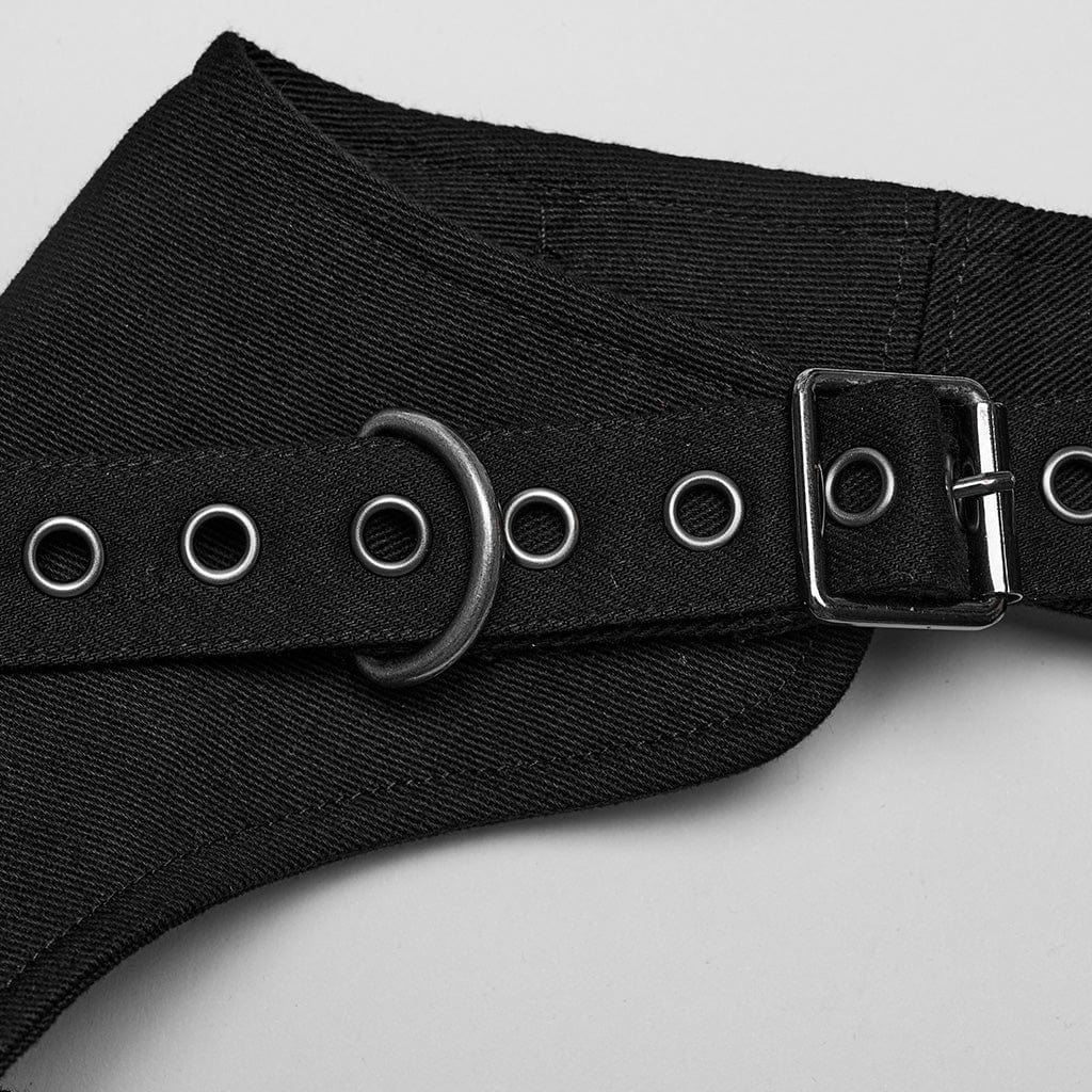 PUNK RAVE Women's Punk Slash Shoulder Buckle Harness
