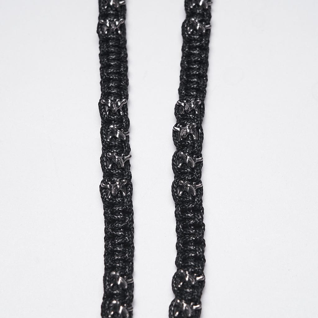 PUNK RAVE Women's Punk Snake-Wrapped Skull Halterneck Chain Body Harness