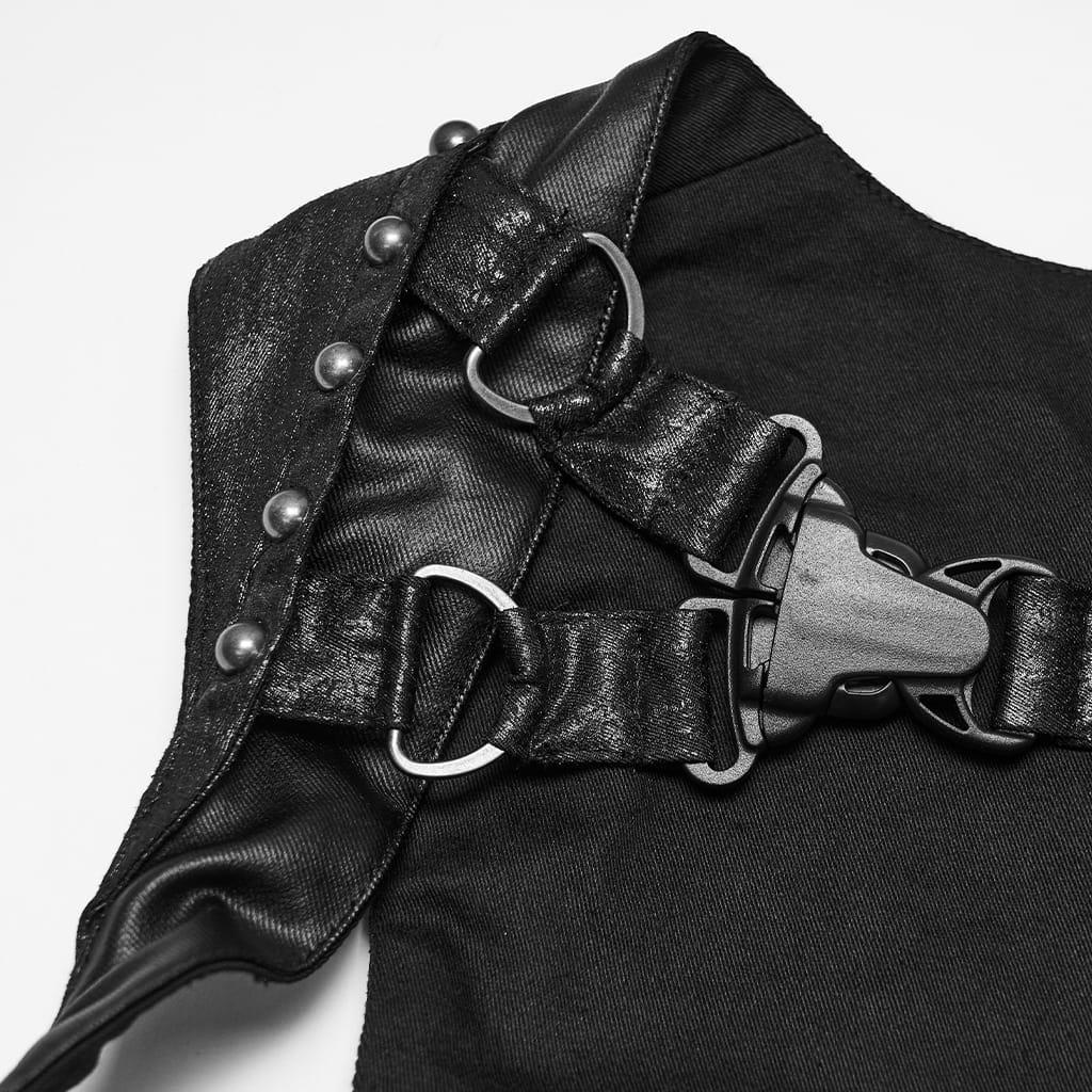 PUNK RAVE Women's Punk Studded Buckle Body Harness