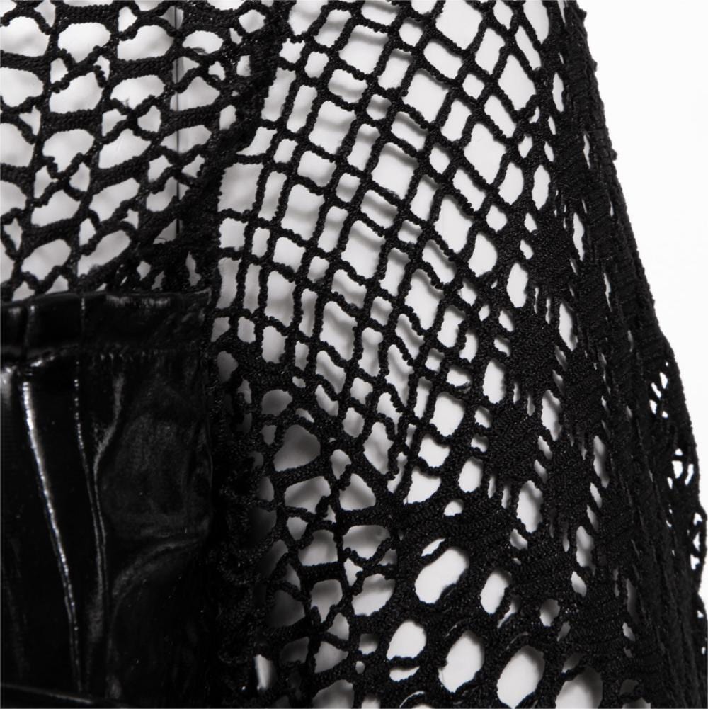 RNG Women's Gothic Mesh Splice Long Sleeved Shirt