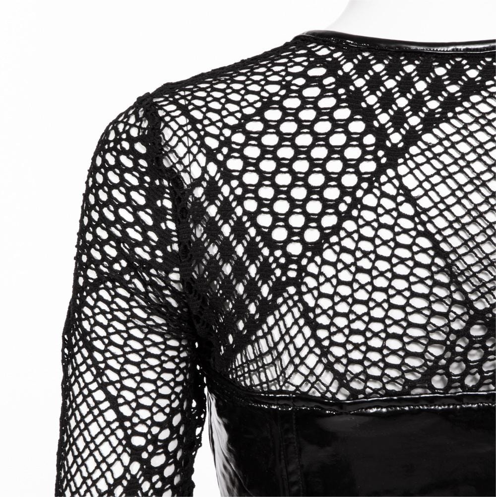 RNG Women's Gothic Mesh Splice Long Sleeved Shirt