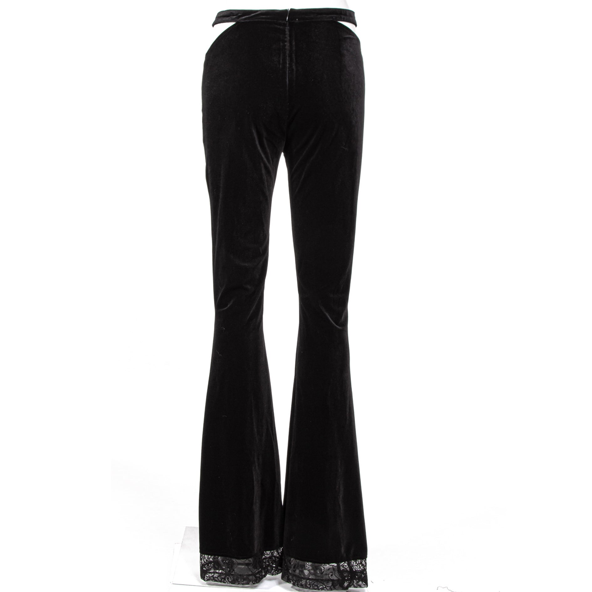 RNG Women's Gothic Splice Slit Lace Pants