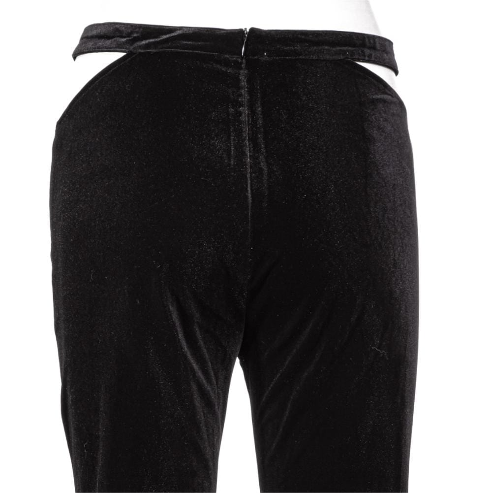 RNG Women's Gothic Splice Slit Lace Pants