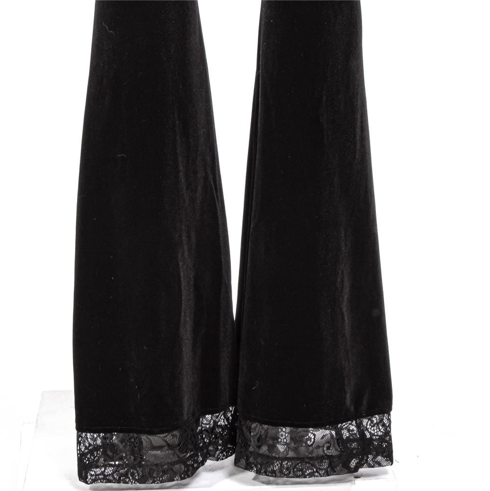 RNG Women's Gothic Splice Slit Lace Pants