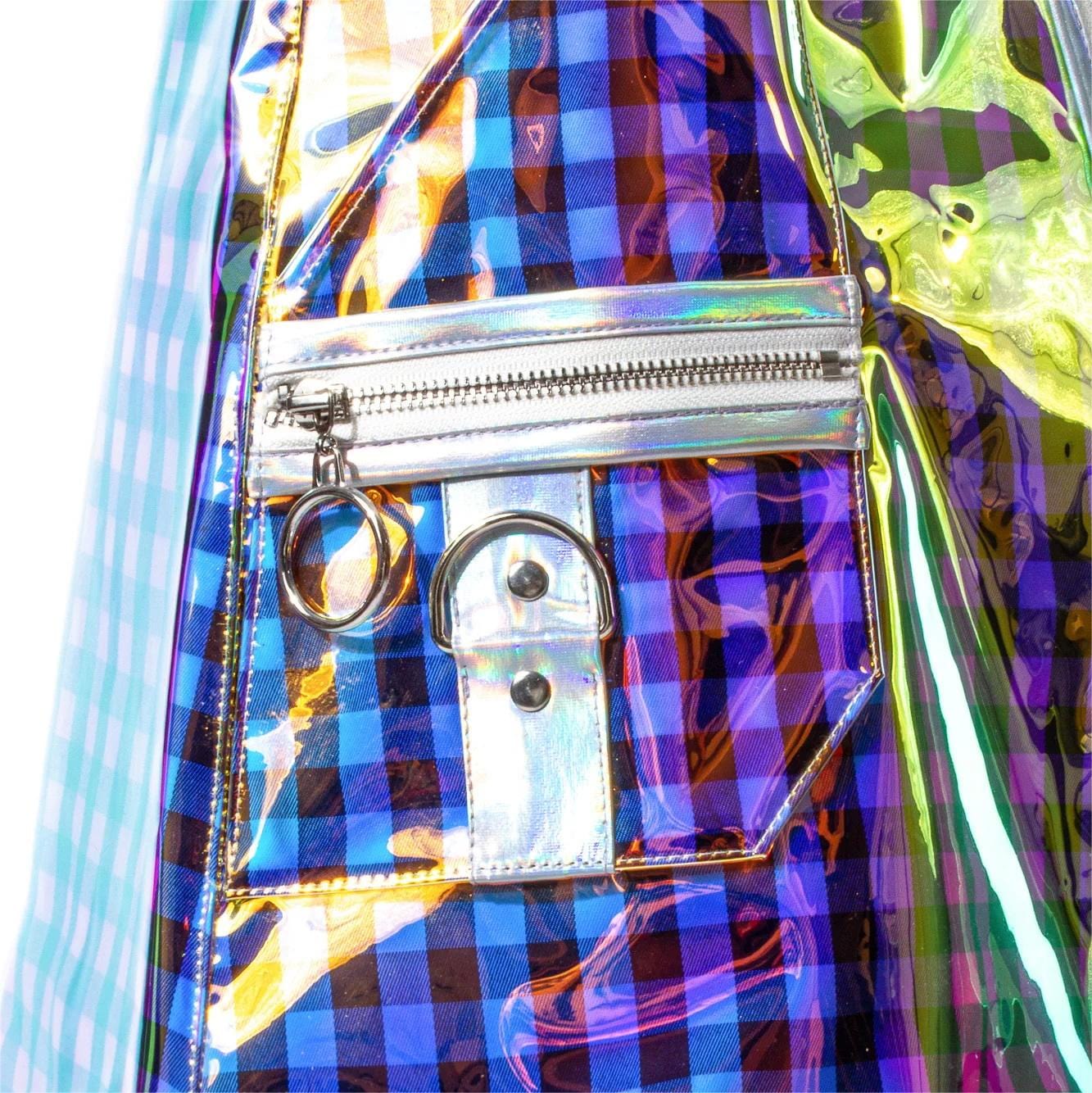 RNG Women's Grunge Contrast Color Plaid Short Skirt