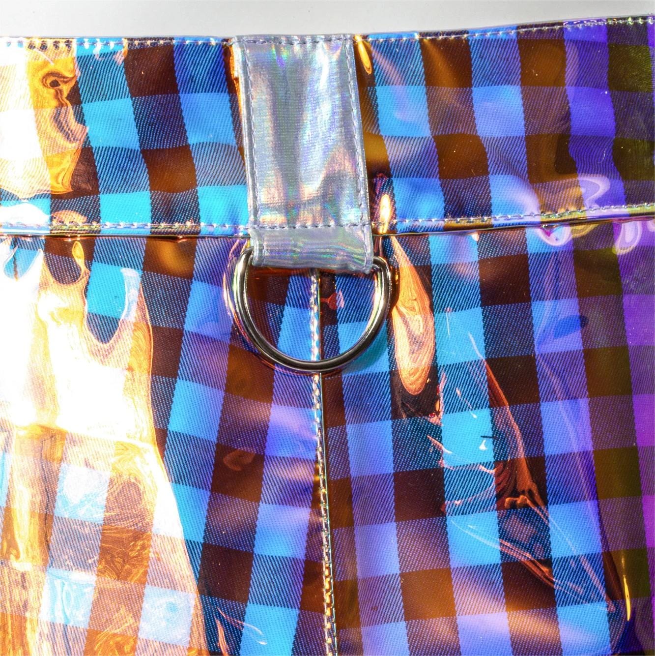 RNG Women's Grunge Contrast Color Plaid Short Skirt