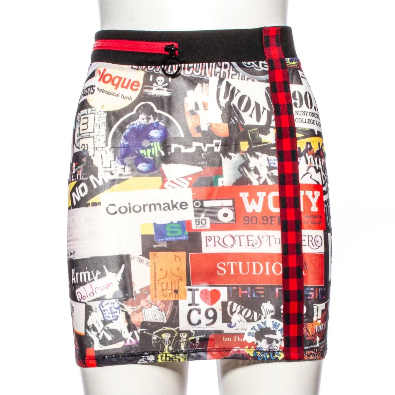 RNG Women's Grunge Graffiti Printed Short Skirt