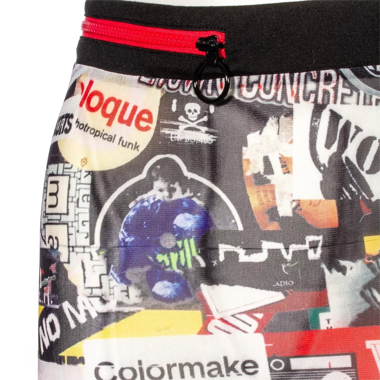 RNG Women's Grunge Graffiti Printed Short Skirt