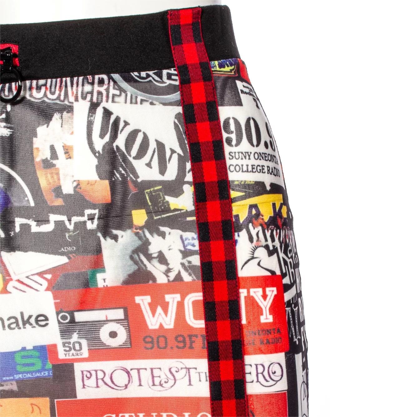 RNG Women's Grunge Graffiti Printed Short Skirt