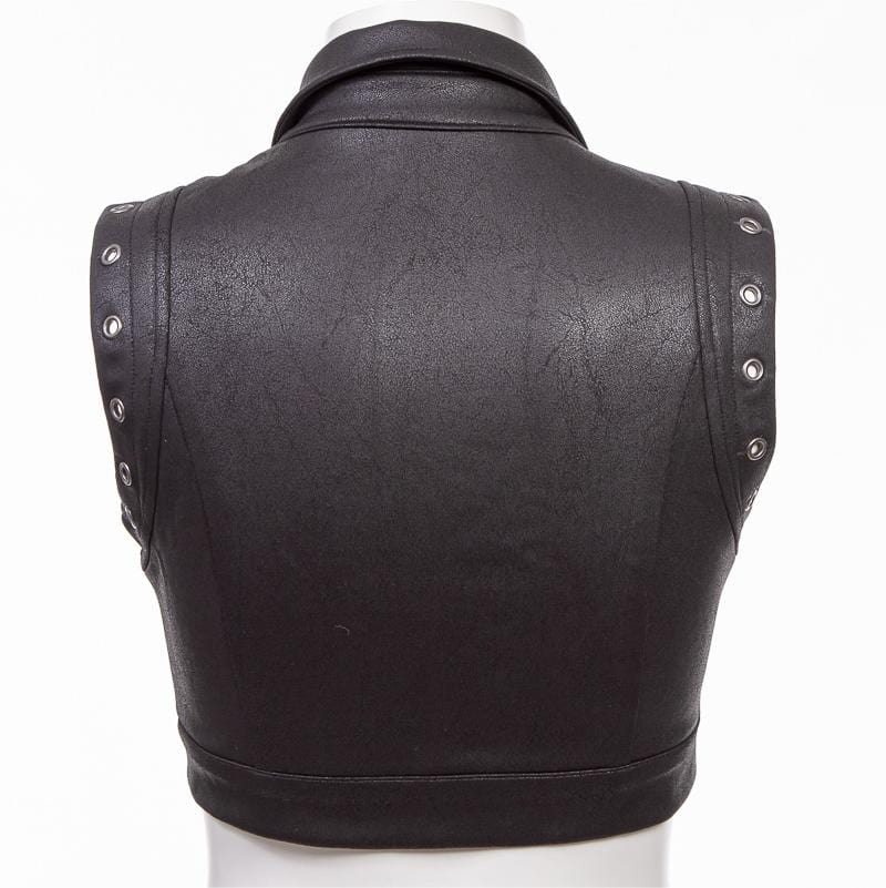 RNG Women's Grunge Splice Lacing-up Mesh Vest