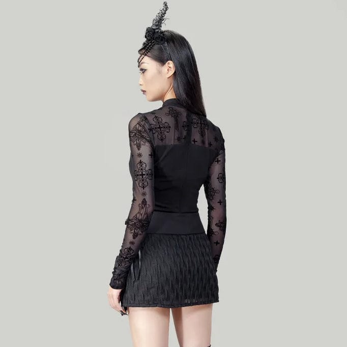 RNG Women's Punk Irregular Lace-up Skirt