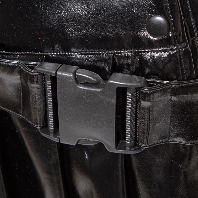 RNG Women's Punk Pleated Faux Leather Short Skirt