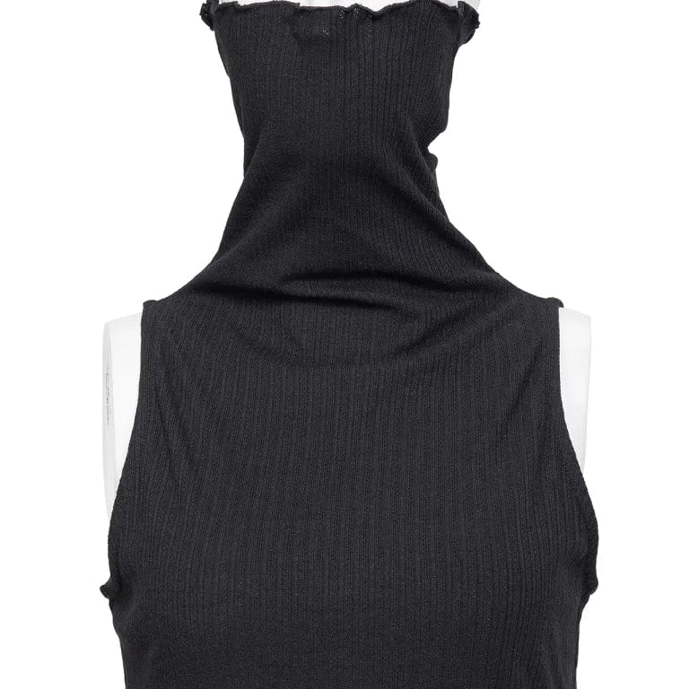 RNG Women's Punk Ribbed Turtleneck Vest