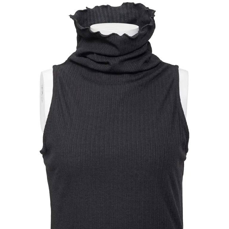 RNG Women's Punk Ribbed Turtleneck Vest