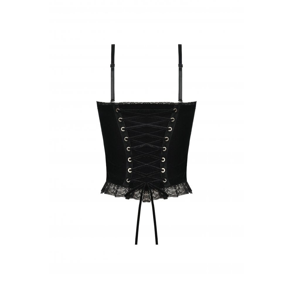 Darkinlove Women's Gothic Cross Jacquard Overbust Corsets