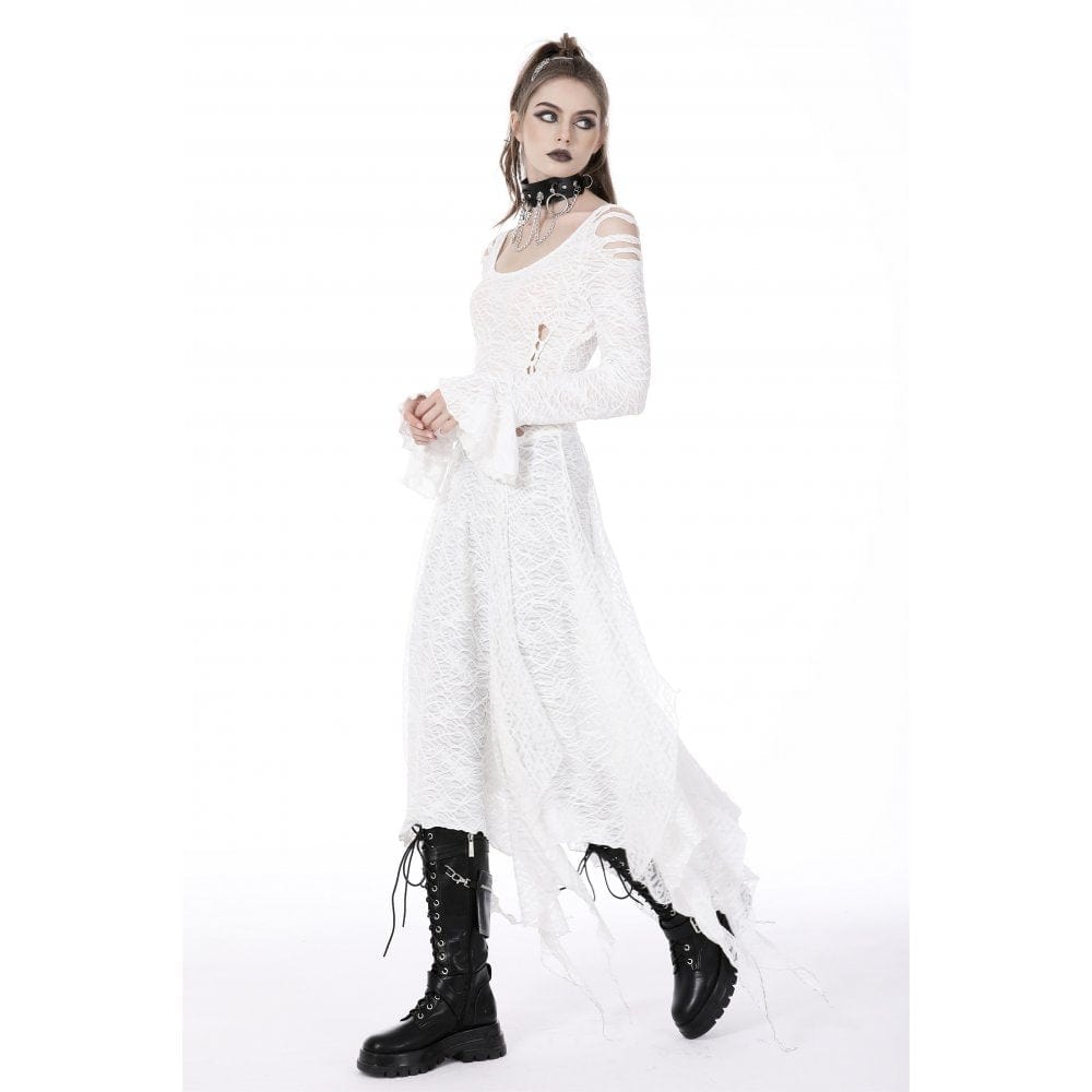 Darkinlove Women's Gothic Cutout Irregular Dress