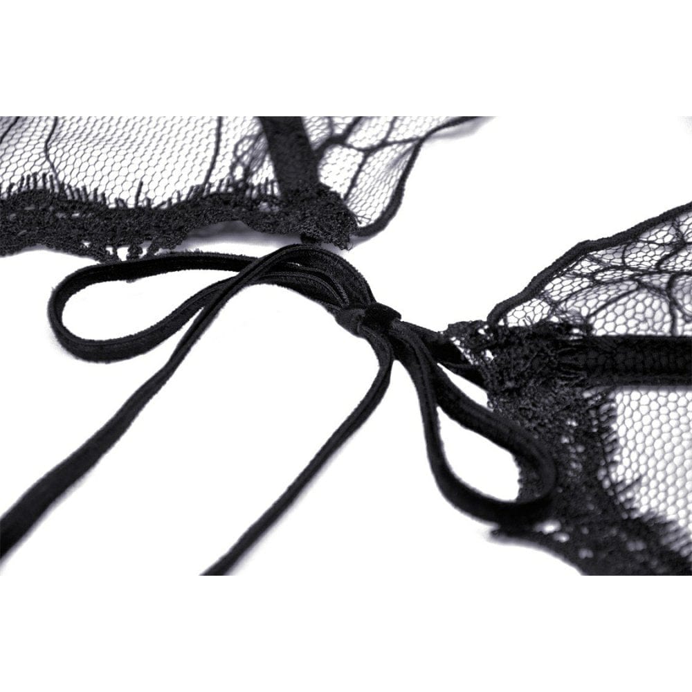 Darkinlove Women's Gothic Flared Sleeved Sheer Cape with Hood