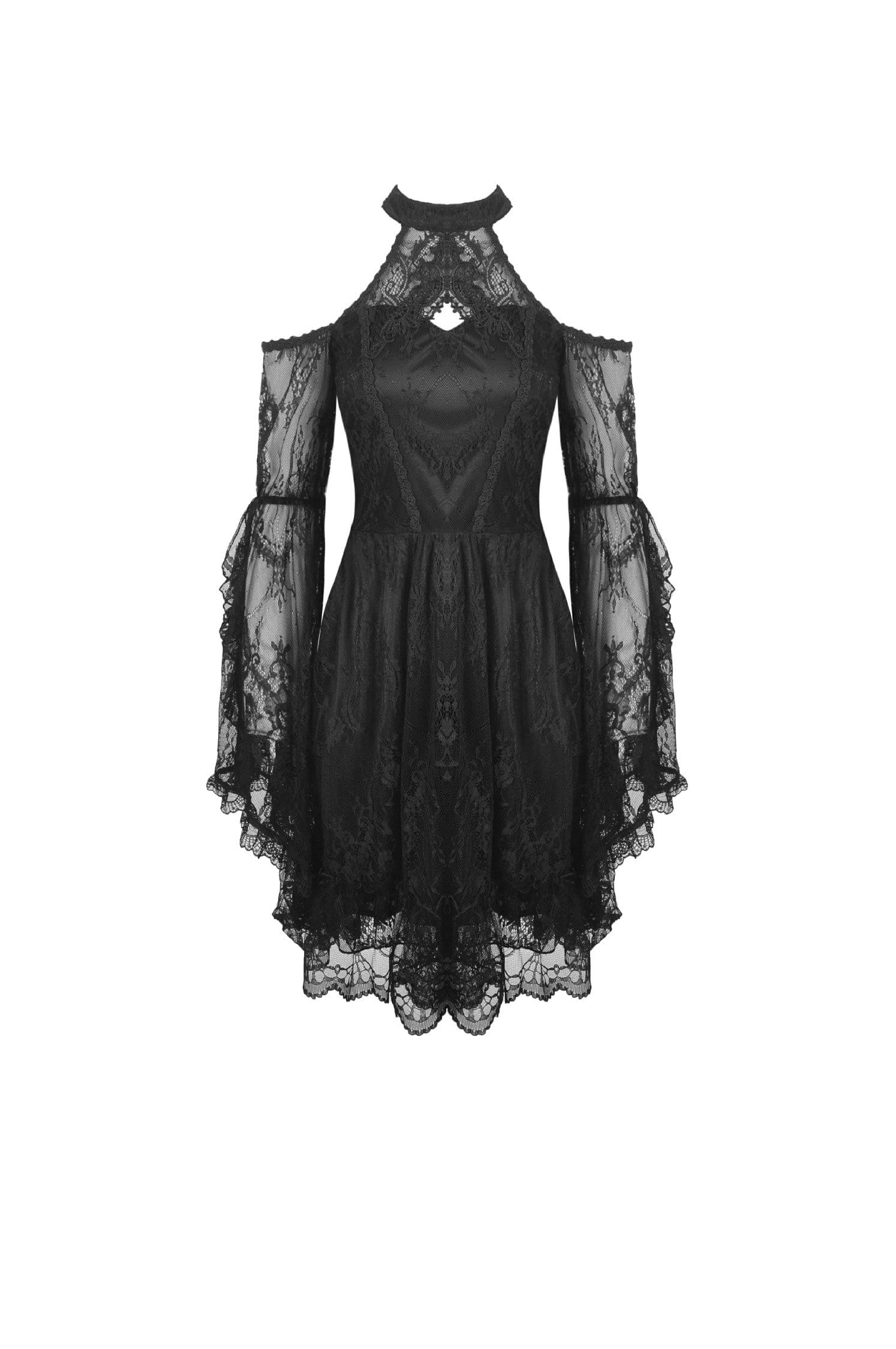 Women's Gothic Halter Lace Dresses