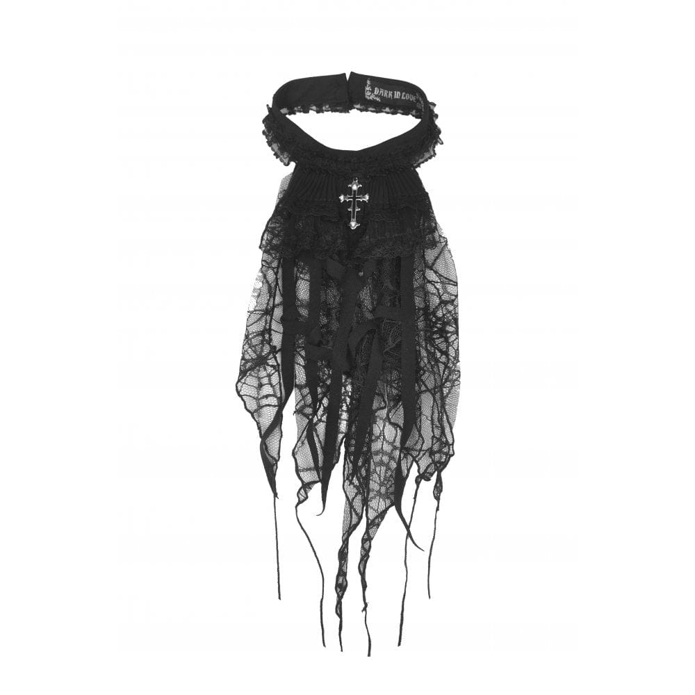 Darkinlove Women's Gothic Spider Web Lace Neckwear
