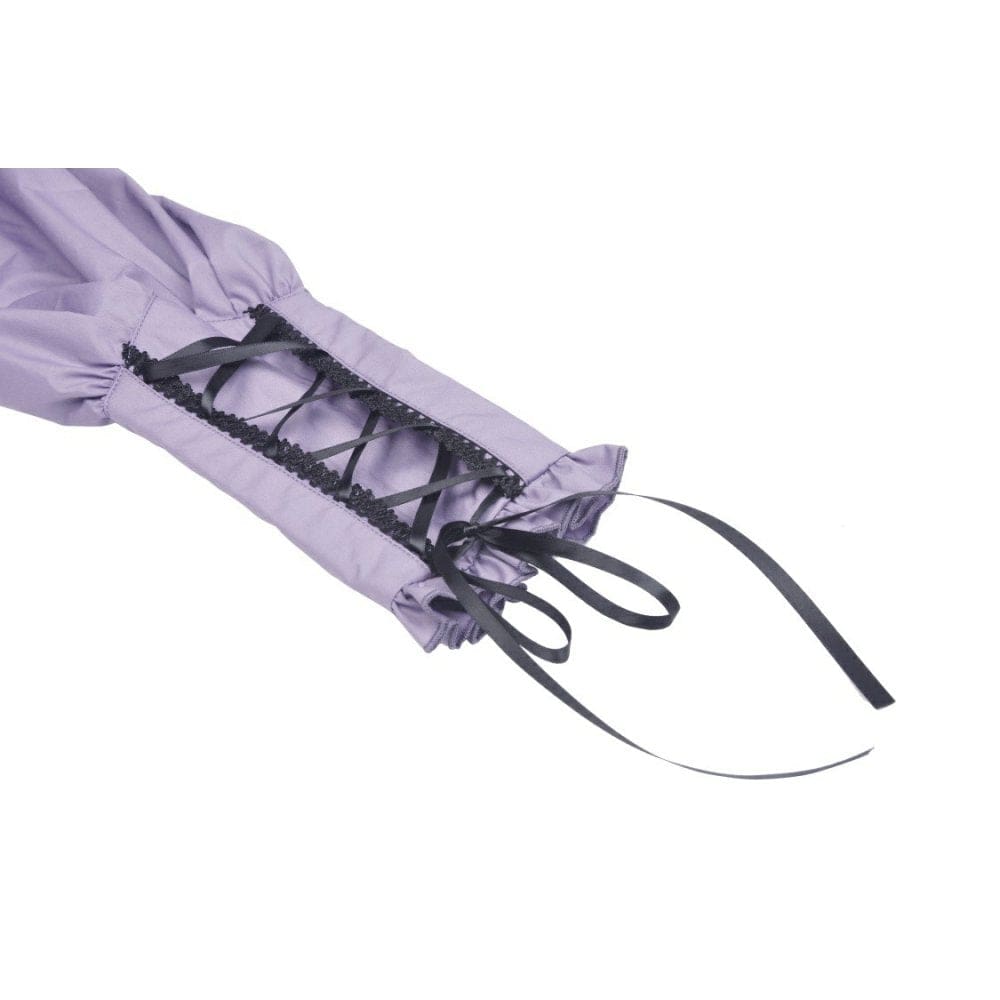 Darkinlove Women's Gothic Star Collar Puff Sleeved Shirt